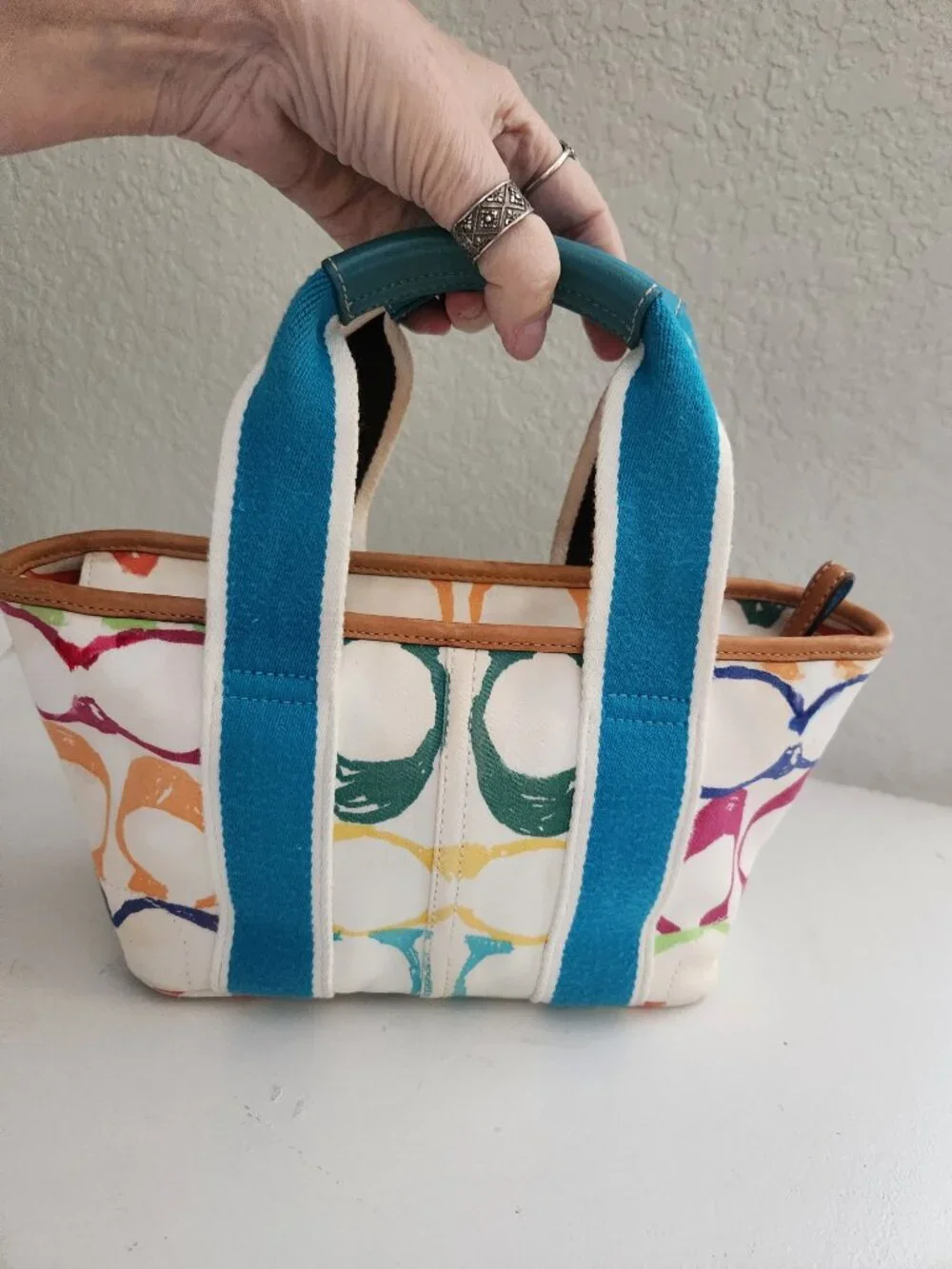 Coach Scribble Signature C's Mini Tote Bag - Picture 2 of 14